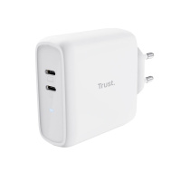 TRUST nabíječka MAXO 65W, 2x USB-C, bílá