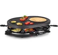 BAZAR - Tristar RA-2731 raclette grill, 1400 W, 5in1, pro 8 lidí, černý - poškozený obal