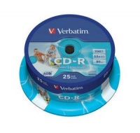 VERBATIM CD-R(25-Pack)Spindle/Printable/52x/700MB/DLP