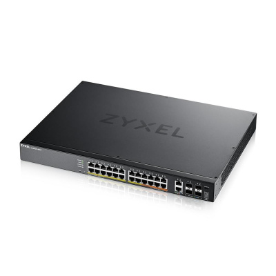 Zyxel XGS2220-30HP, L3 Access Switch, 400W PoE, 16xPoE+/10xPoE++, 24x1G RJ45 2x10mG RJ45, 4x10G SFP+ Uplink, incl. 1 yr