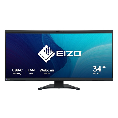 EIZO MT 34" EV3450XC-BK FlexScan, IPS, 3840x1440, 300nit, 1000:1, 5ms, USB-C, DisplayPort, USB, HDMI, Repro, Černý