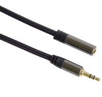 PREMIUMCORD kabel, stíněný, Jack 3.5mm - Jack 3.5mm M/F 1,5m