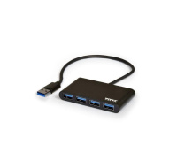 PORT HUB USB-A, 4x USB-A 3.0, černá