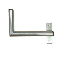 Držák antény na zeď u okna s pásem, pravé uchycení, galvanický zinek, délka 25cm, průměr 3,2cm