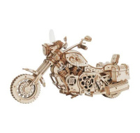 RoboTime 3D dřevěné mechanické puzzle Motorka (cruiser)