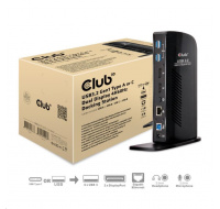 Club3D Dokovací stanice USB-A nebo USB-C Dual Display 4K60Hz (6x USB 3.0/2x DP/Ethernet/USB-B/2x audio)