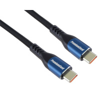 PremiumCord USB-C kabel ( USB 3.2 GEN 2x2, 5A, 100W, 20Gbit/s ) 0,5m, bavlněný oplet
