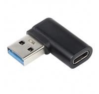 PremiumCord USB redukce USB-C  - USB3.0 typ A  (F/M), zahnutá 90°