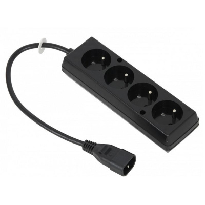 Prodlužovací přívod 4x230V pro UPS (IEC320-C14), 30cm