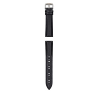 Garett univerzální řemínek 20 mm, černá kůže se stříbrným zapínáním