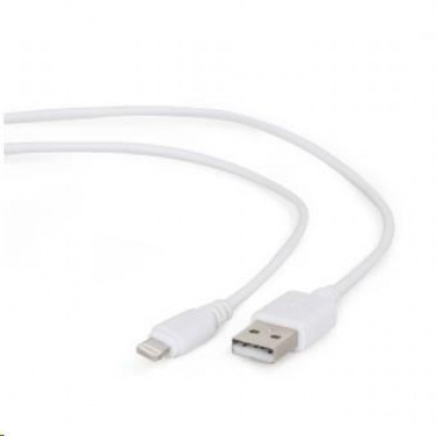 GEMBIRD Kabel USB 2.0 Lightning (IP5 a vyšší) nabíjecí a synchronizační kabel, 2m, bílý