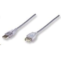 MANHATTAN Kabel USB 2.0 A-A prodlužovací 4,5m (stříbrný)