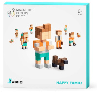 BAZAR - PIXIO Happy Family magnetická stavebnice - Poškozený obal (Komplet)