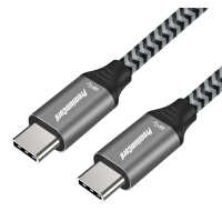 PREMIUMCORD Kabel USB 3.2 Gen 1 USB-C (M/M), bavlněný oplet, 2m