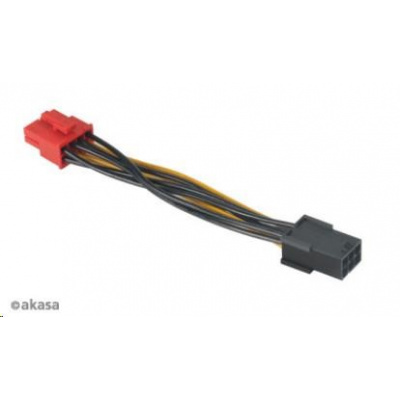 AKASA kabel  redukce napájení z 6pin PCIe na 8pin PCIe 2.0, 10cm