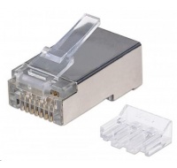 Intellinet konektor RJ45, Cat6A, stíněný STP, 15µ, drát, 90 ks v nádobě