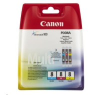 Canon CARTRIDGE CLI-8 C/M/Y MULTI-PACK pro PIXMA iP330,3500,4200,4300,4500,5200,5300, MP500, MP600, MP830 (1470 str.)