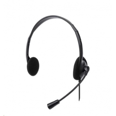 MANHATTAN Sluchátka s mikrofonem Stereo USB Headset, bulk