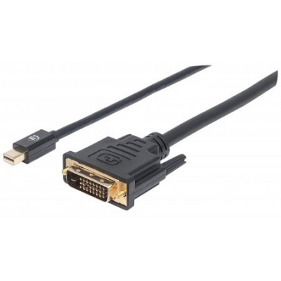 MANHATTAN kabel Mini DisplayPort 1.2a Male to DVI-D 24+1 Male, 1.8 m, černý