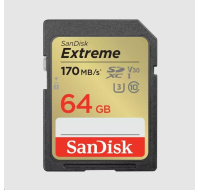 SanDisk SDXC karta 64GB Extreme (170 MB/s Class 10, UHS-I U3 V30)