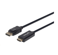 MANHATTAN Kabel DisplayPort na HDMI 1080p, 3m, černý