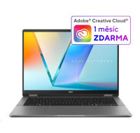 ASUS NTB Vivobook 14 Flip (TP3407SA-OLED040X), Ultra 7 256V, 14" 1920x1200, 16GB, 1TB, Intel Arc, W11 Pro, Gray