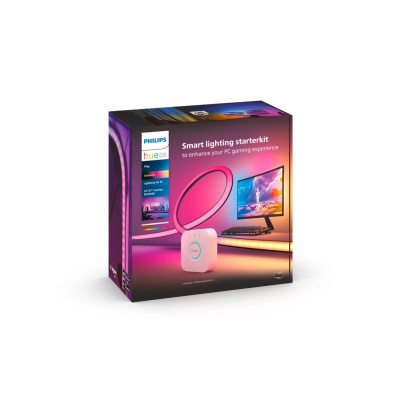 Philips Hue Gradient Lightstrip pro počítače PC 24/27"+ Hue Bridge (Starter kit), LED pásek 15 W, 700 lm