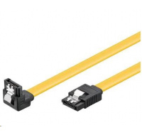 PREMIUMCORD Kabel SATA 3.0 datový 50cm lomený 90°, kovové západky