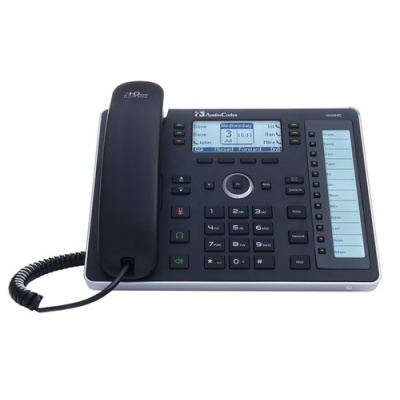 AudioCodes IP telefon 440HD, grafický displej, 10/100/1000 Mbps, PoE, černá