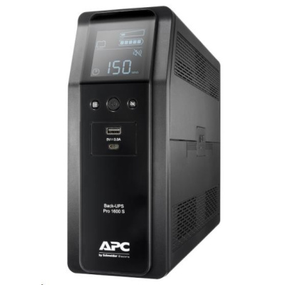 APC -rozbalen- Back UPS Pro BR 1600VA, Sinewave, 8 Outlets, AVR, LCD interface (960W)