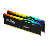 KINGSTON DIMM DDR5 32GB (Kit of 2) 6800MT/s CL34 Non-ECC FURY Beast RGB XMP, Černá