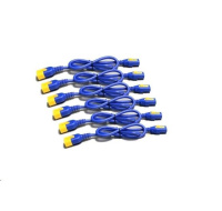 APC Power Cord Kit (6 ea), Locking, C13 TO C14, 0.6m, Blue