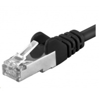 PREMIUMCORD Patch kabel CAT6a S-FTP, RJ45-RJ45, AWG 26/7 0,25m černá