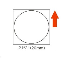 Niimbot štítky R 21x21mm 300ks RoundB pro B21, B21S, B3S, B1