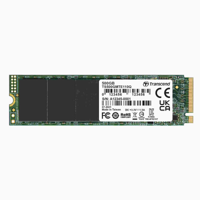 TRANSCEND SSD 110Q 500GB, M.2 2280, PCIe Gen3x4, NVMe, M-Key, QLC, DRAM-less