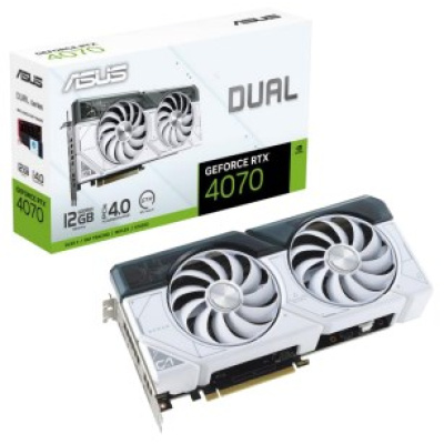 ASUS VGA NVIDIA GeForce RTX 4070 DUAL WHITE 12G, 12G GDDR6X, 3xDP, 1xHDMI