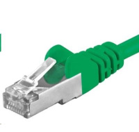 PREMIUMCORD Patch kabel CAT6a S-FTP, RJ45-RJ45, AWG 26/7 2m zelená