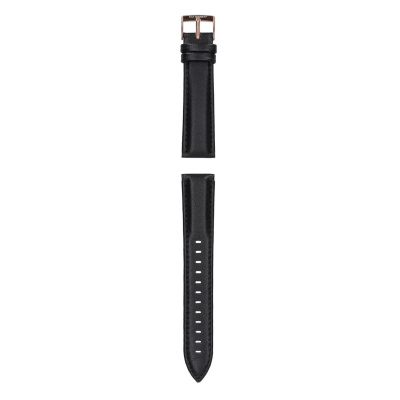 Garett univerzální řemínek 20 mm, černá kůže se zlatým zapínáním