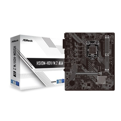 ASRock MB Sc LGA1200 H510M-HDV M.2 SE, Intel H470, 2xDDR4, 1xHDMI, 1xDVI, 1xVGA, mATX