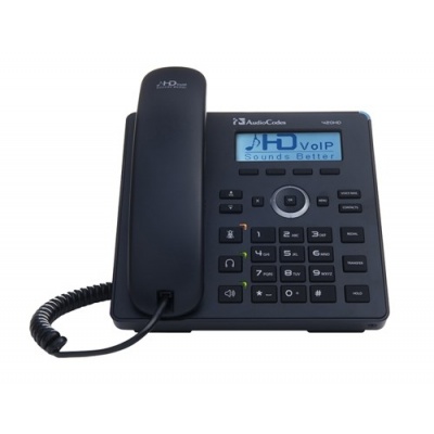 AudioCodes IP telefon 420HD, grafický displej, 10/100/1000 Mbps, PoE, černá, napájecí zdroj