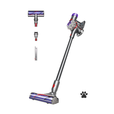 BAZAR - Dyson V8 Advanced silver/nickel tyčový vysavač - Poškozený obal (Komplet)
