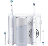 Oral-B Oral Health Center + iO Series 4 White set elektrického zubního kartáčku a ústní sprchy, bílá