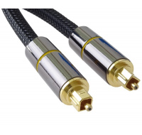 PremiumCord optický audio kabel Toslink, OD:7mm, Gold-metal design + Nylon, 1m