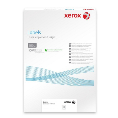Plastový samolepicí materiál Xerox PNT Label - Gloss White (229g/50 listů, A3)