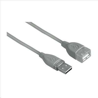 Hama USB kabel typ A-A, prodlužovací, 1.8m, šedý, blistr
