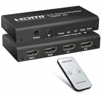 PREMIUMCORD HDMI switch 2:2 , 3D, 1080p s dálkovým ovladačem