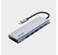 Lexar Hub, 7-in-1 USB-C, USB 3.2 Gen1. Type-C, 3xUSB-A. HDMI, SD, microSD slot. PD 100W