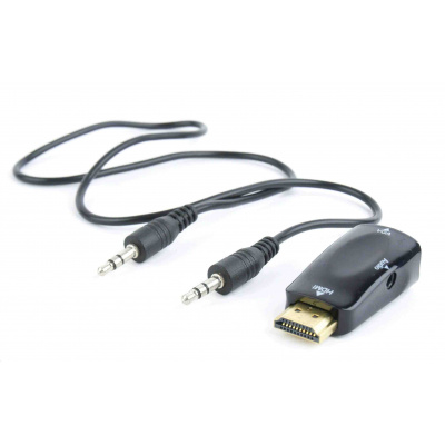 C-TECH adaptér HDMI na VGA + Audio, M/F