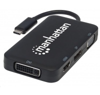 MANHATTAN Dokovací stanice USB-C na HDMI/DP/VGA/DVI