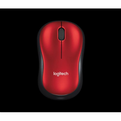 Logitech Wireless Mouse M185, red